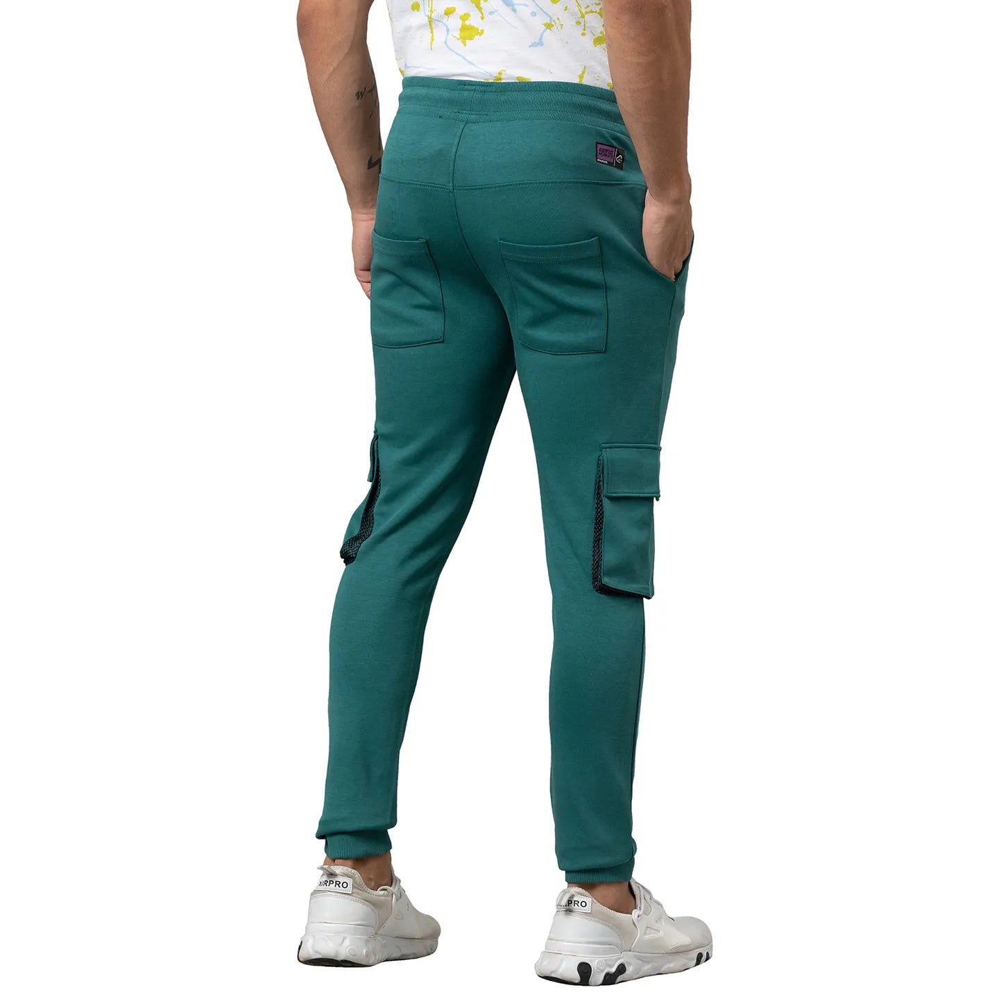 Green Regular Fit Men's Track Pants by Being Human Clothing