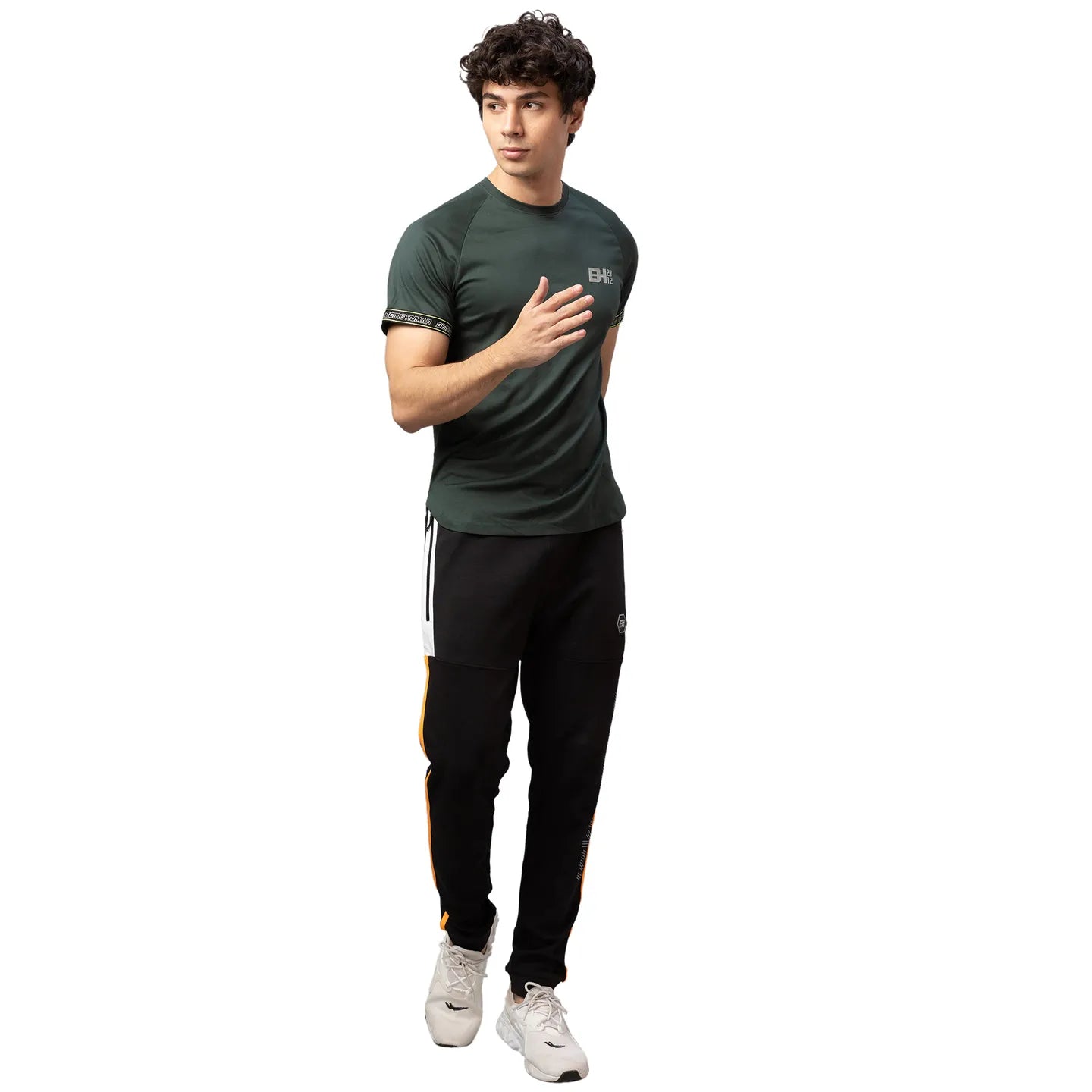 Black Regular Fit Men's Track Pants by Being Human Clothing