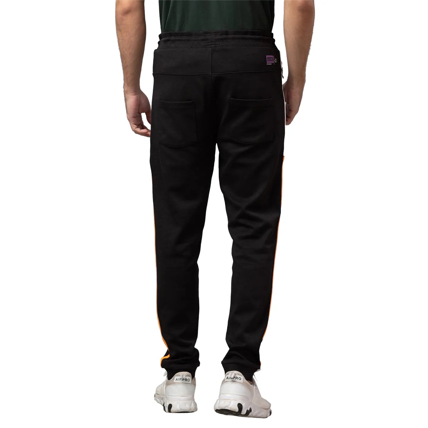 Black Regular Fit Men's Track Pants by Being Human Clothing