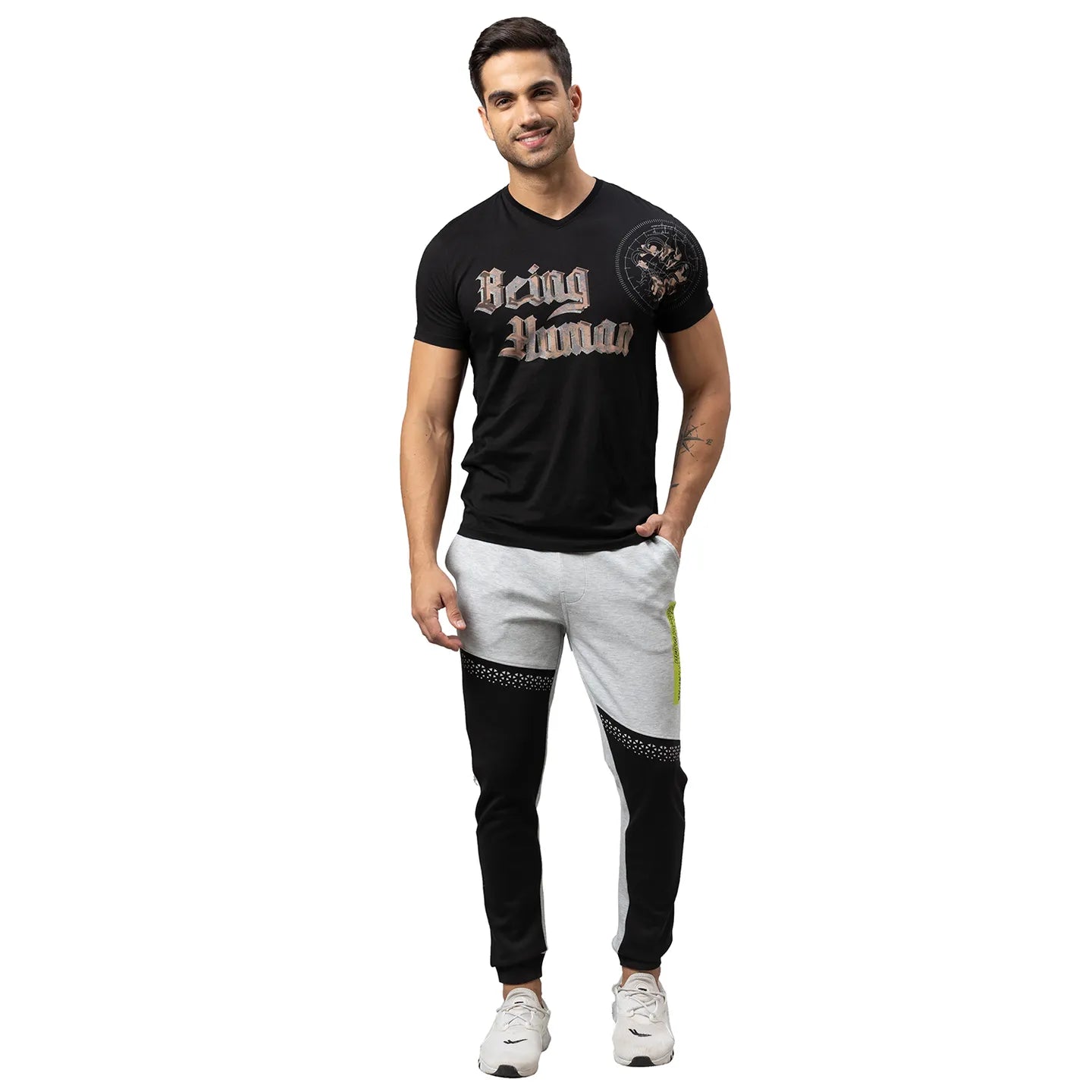 Being Human Clothing Men Regular Fit Track-Lt. Grey