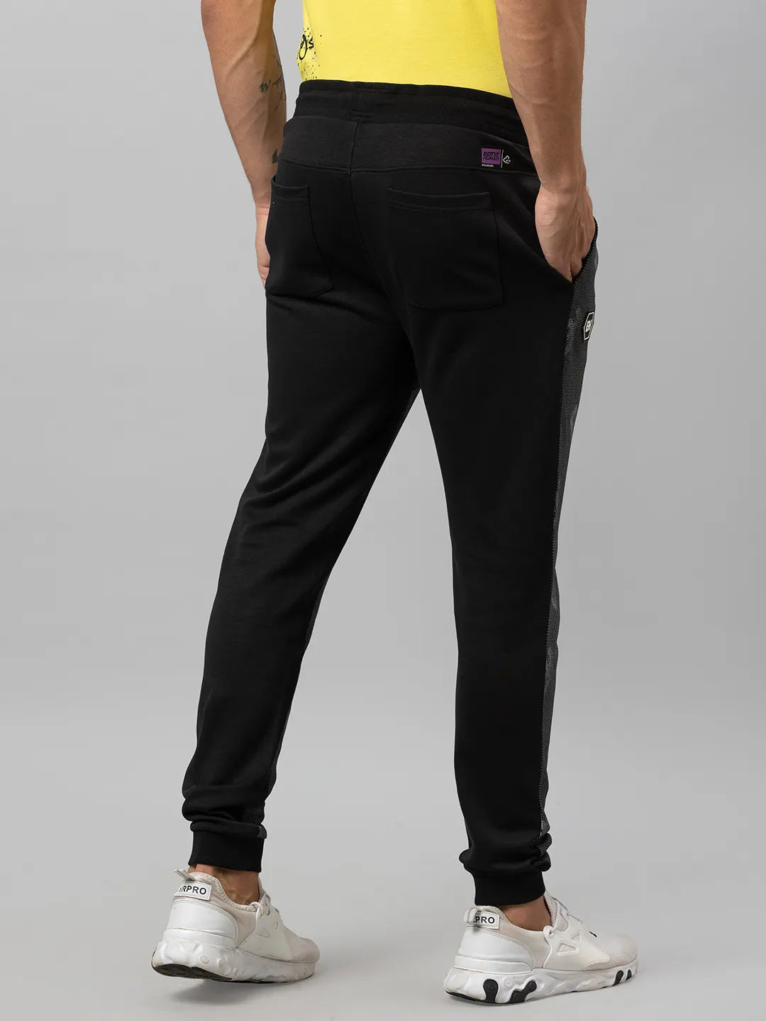 Men Regular Fit Track-Black by Being Human Clothing