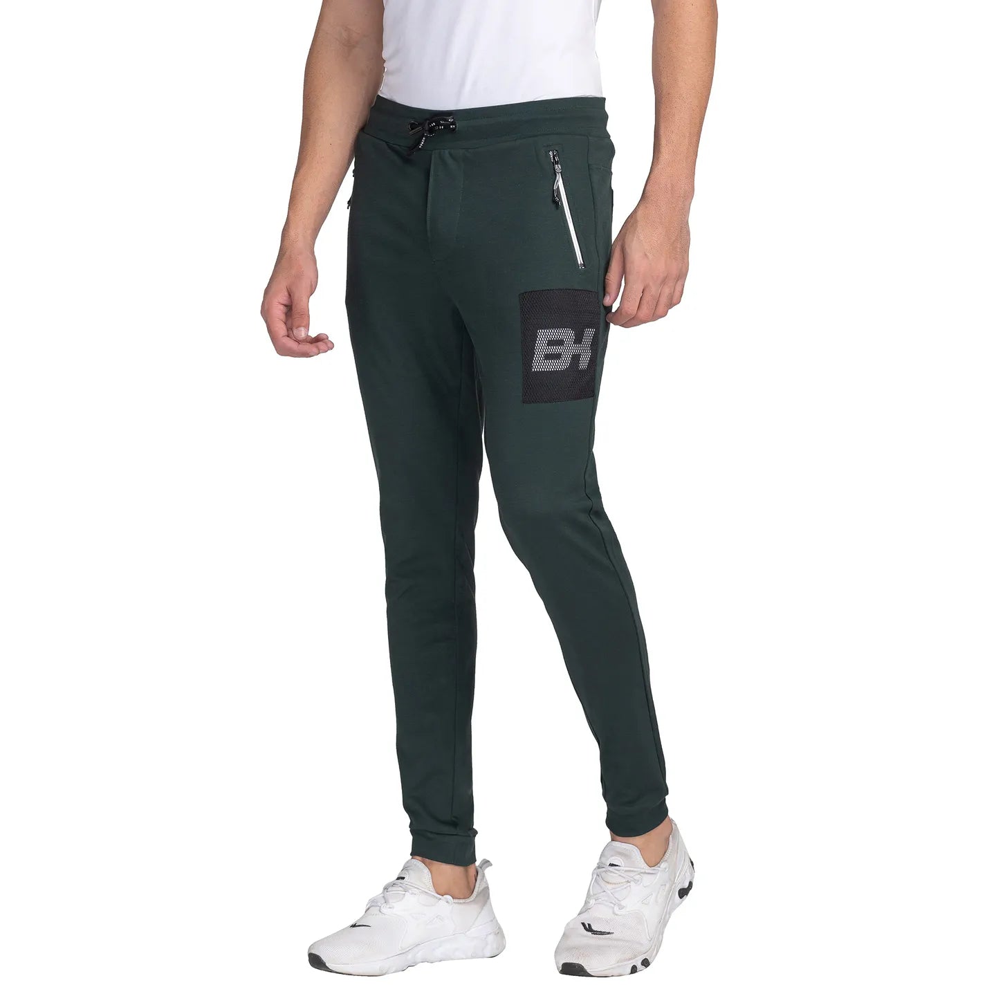 Green Regular Fit Men's Track Pants by Being Human Clothing