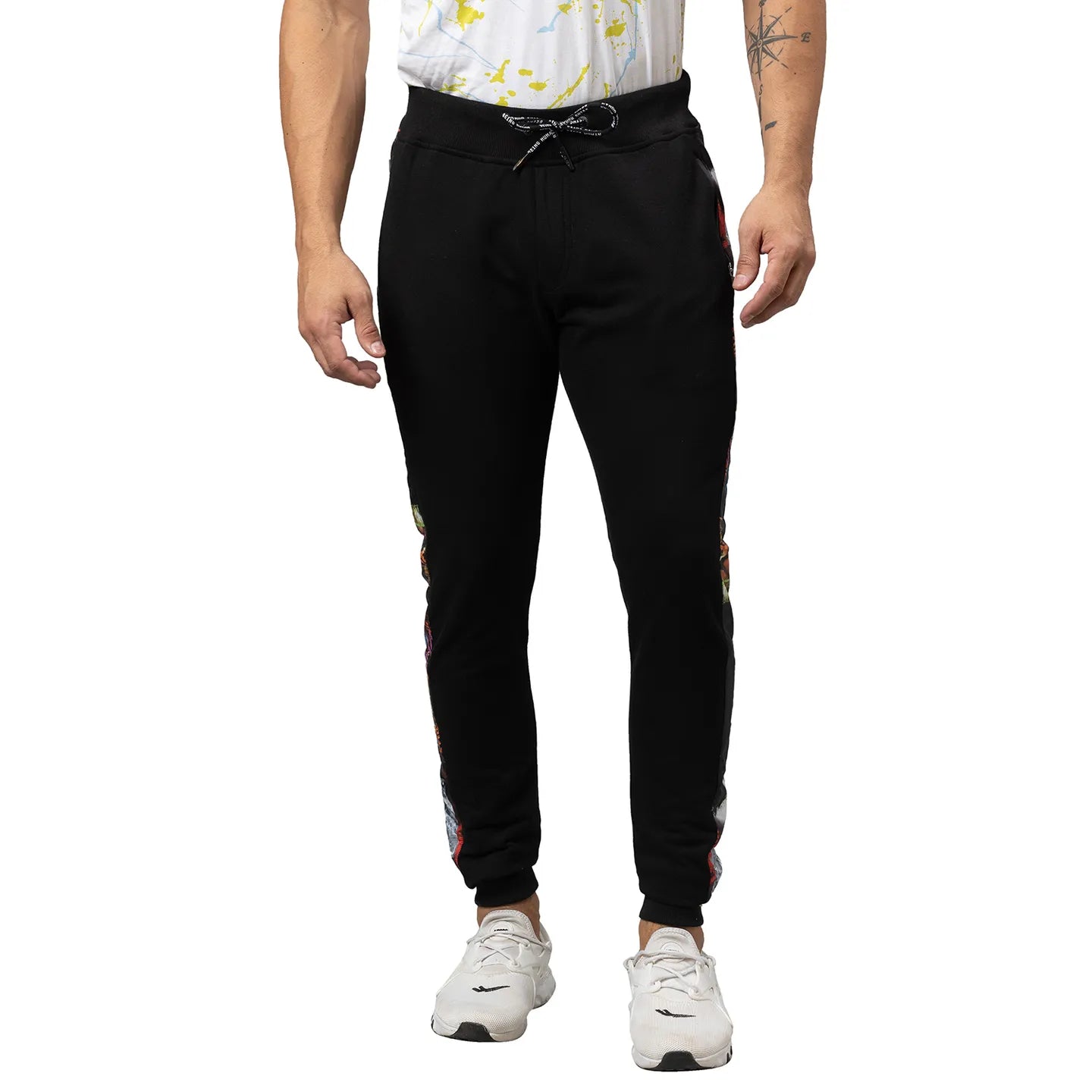 Men Regular Fit Track-Black by Being Human Clothing