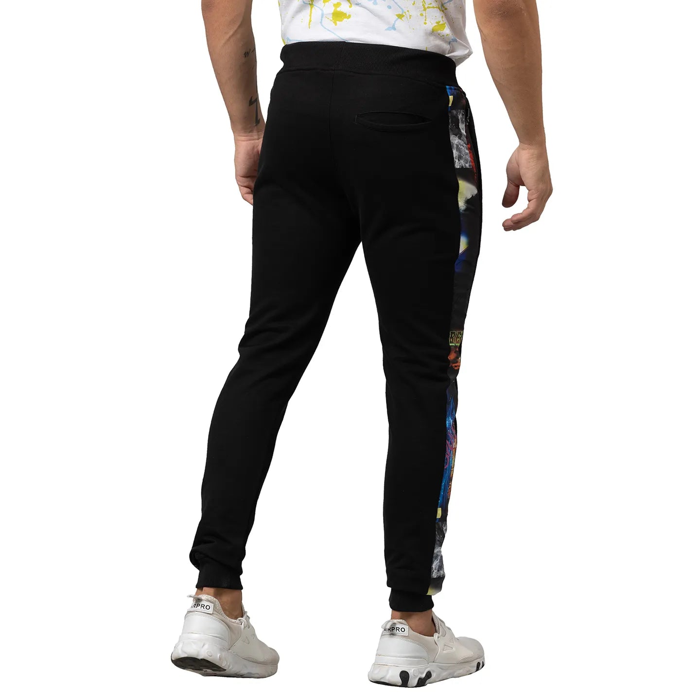 Men Regular Fit Track-Black by Being Human Clothing