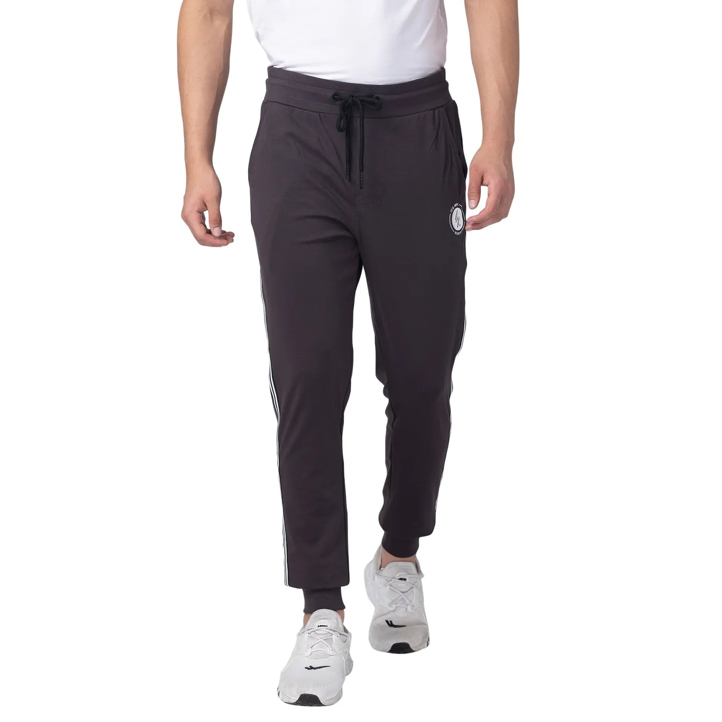 Grey Regular Fit Track Pants For Men By Being Human Clothing