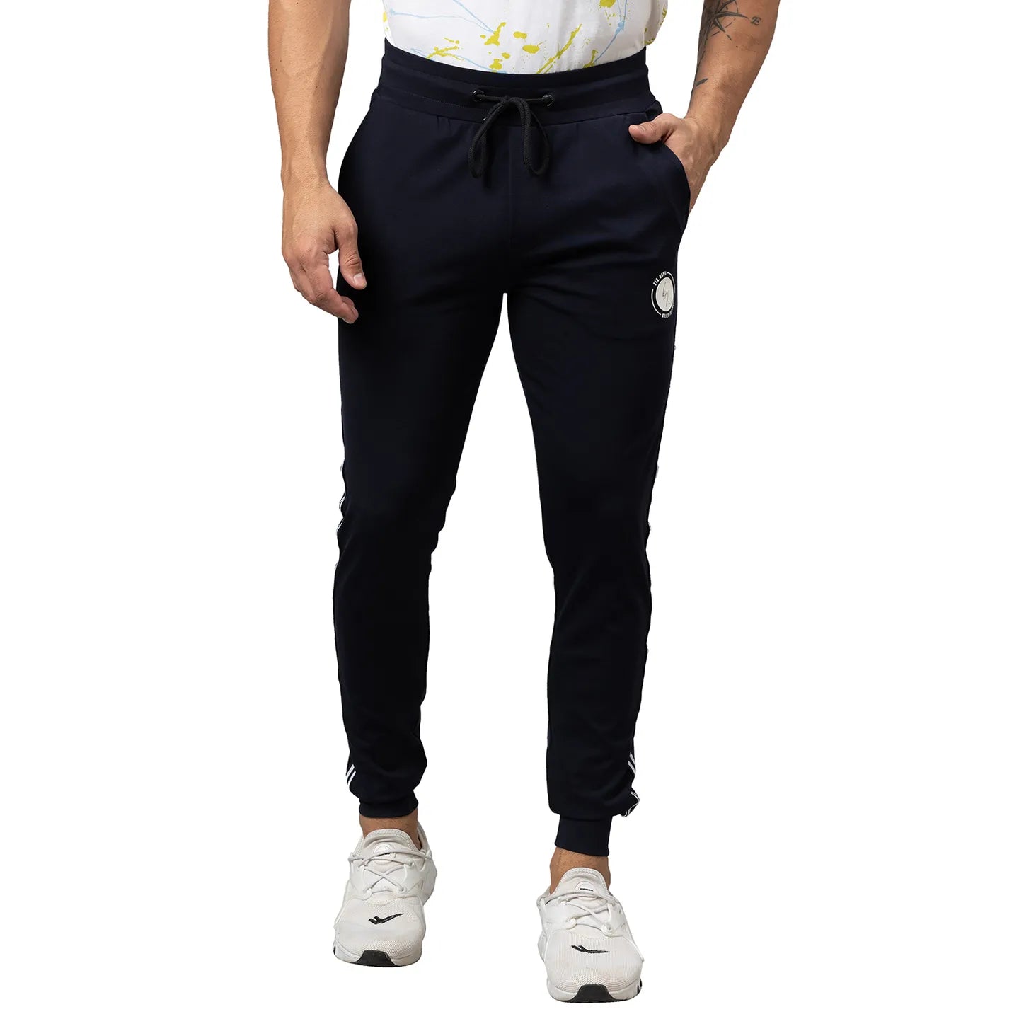Blue Regular Fit Men's Track Pants by Being Human Clothing