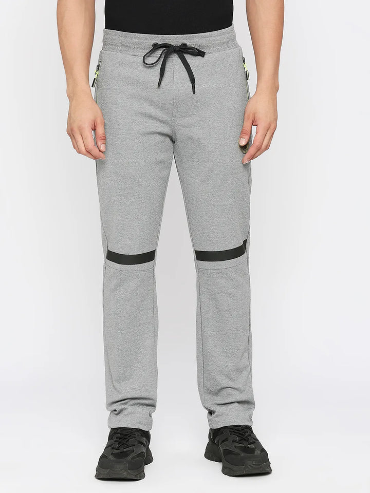 Grey Regular Fit Men's Track Pants