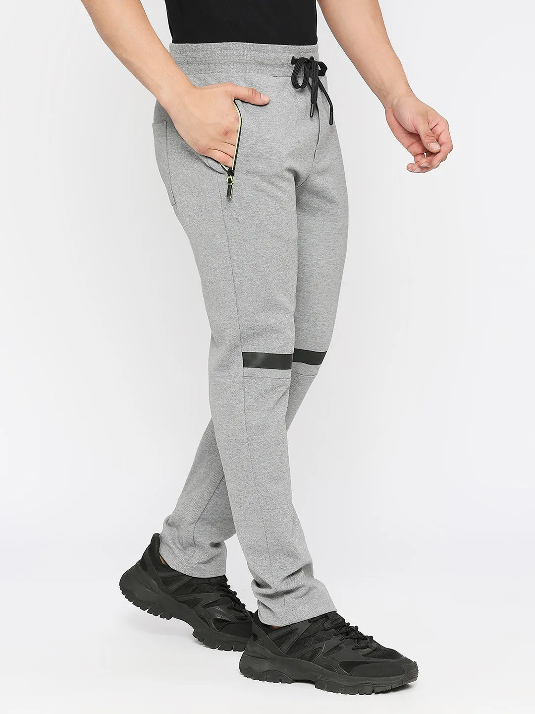 Grey Regular Fit Men's Track Pants by Being Human Clothing