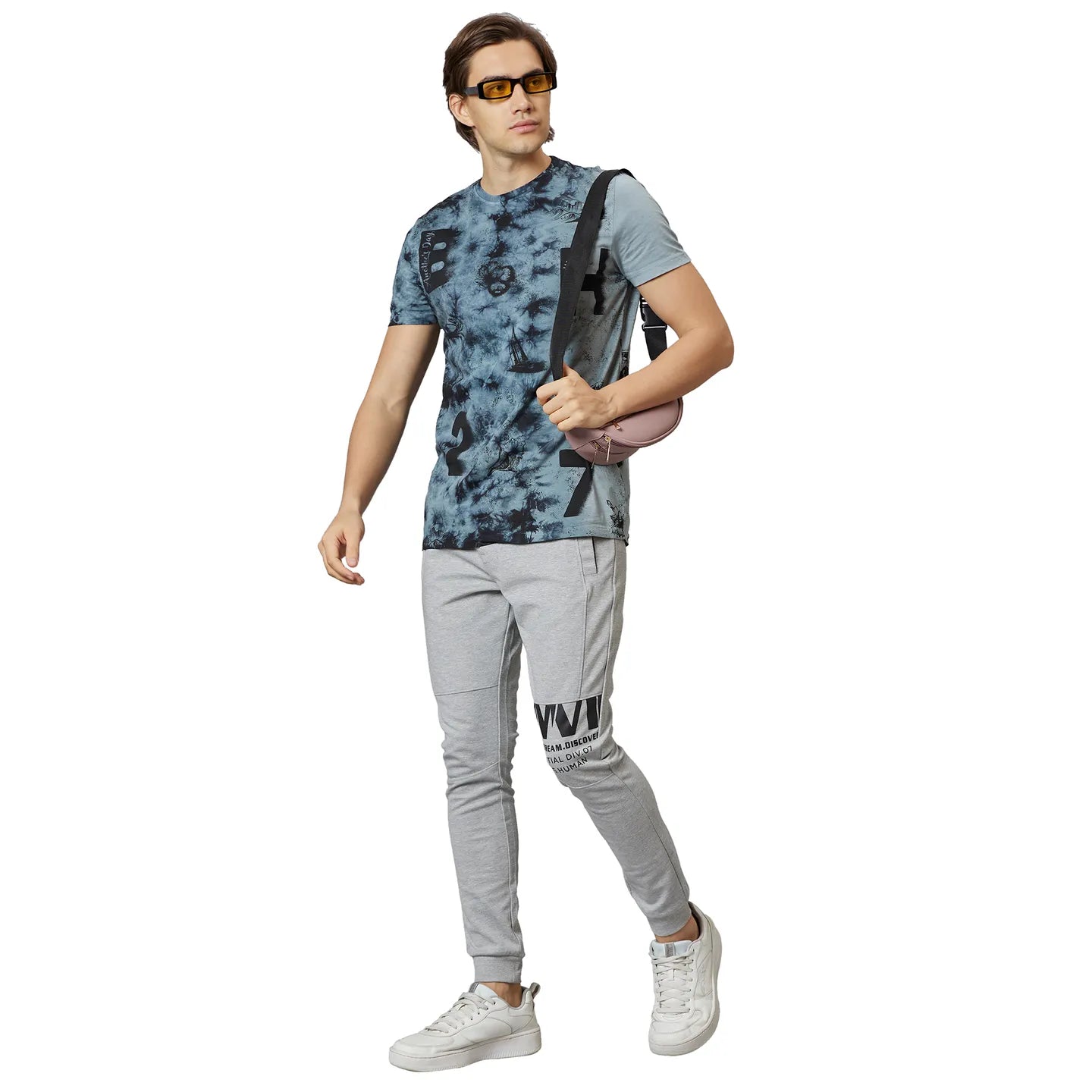 Grey Regular Fit Track Pants For Men By Being Human Clothing