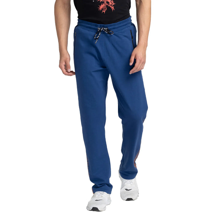 Navy Regular Fit Track Pants For Men By Being Human Clothing
