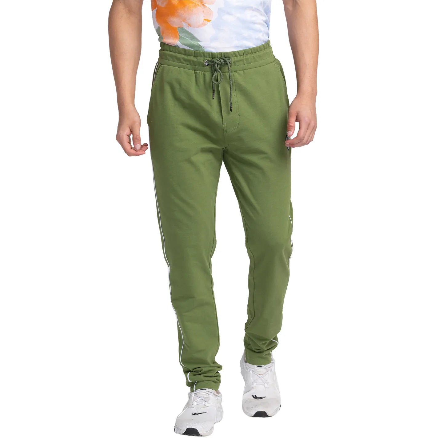 Olive Regular Fit Track Pants For Men By Being Human Clothing