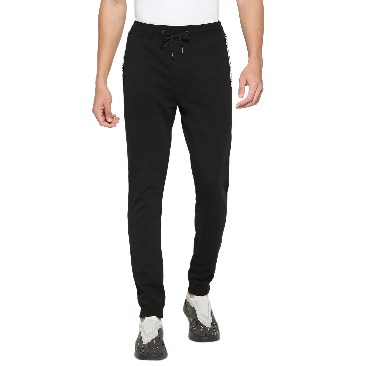 Black Regular Fit Men's Track Pants by Being Human Clothing