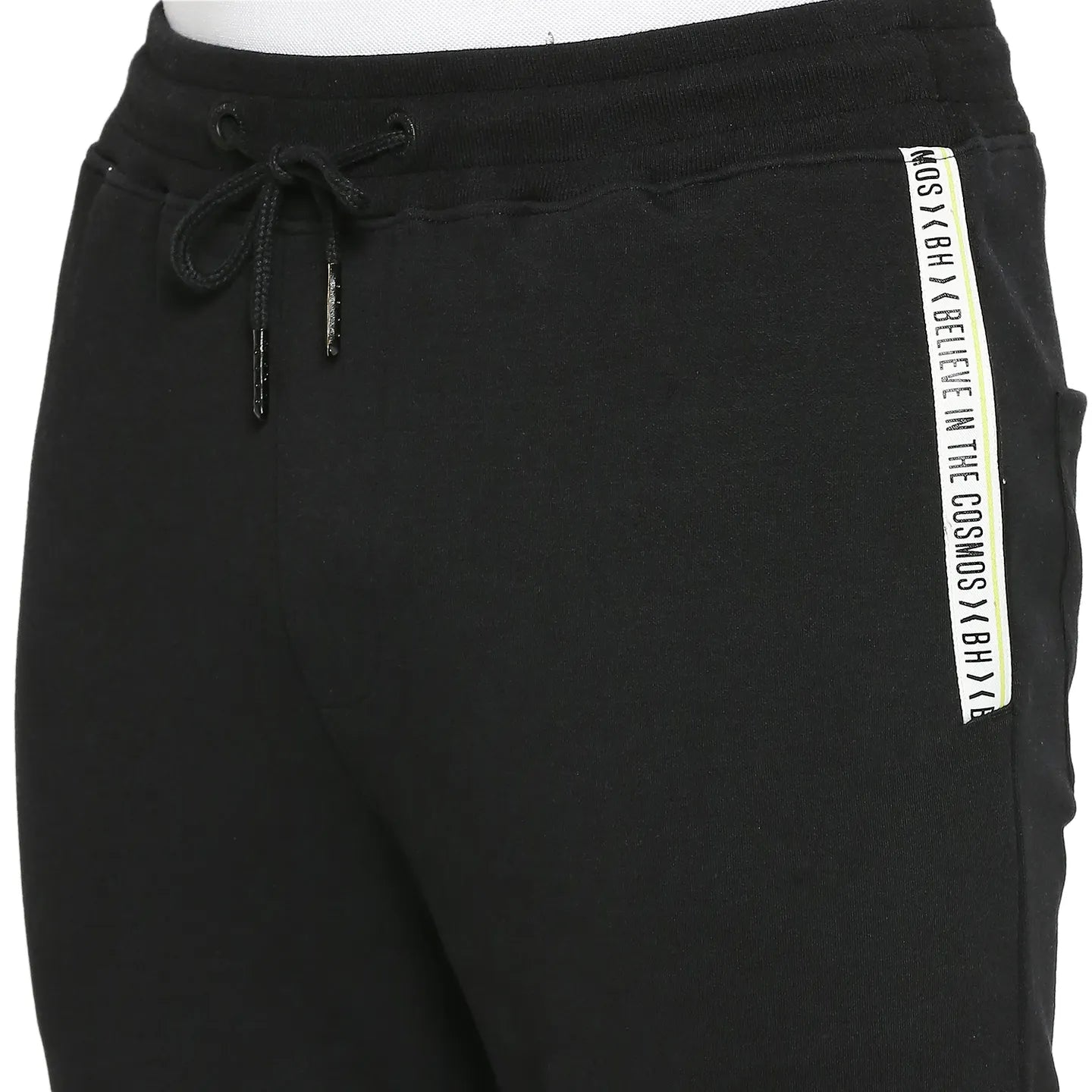 Black Regular Fit Men's Track Pants by Being Human Clothing