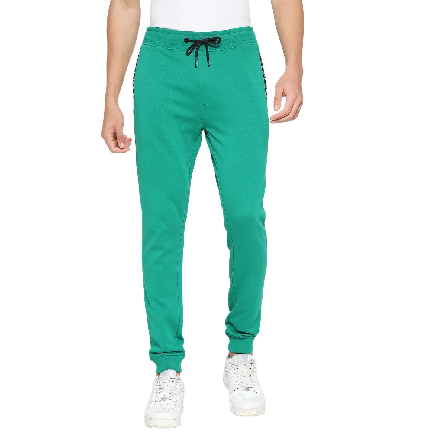Green Regular Fit Track Pants For Men By Being Human Clothing