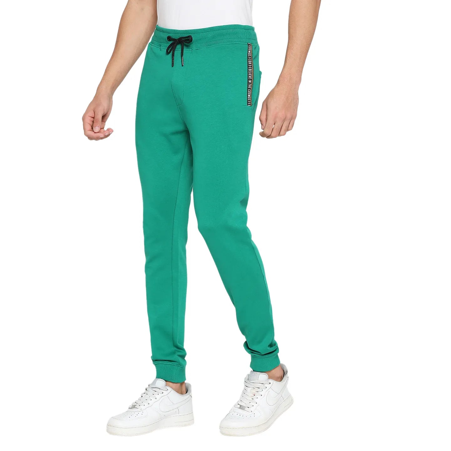 Green Regular Fit Track Pants For Men By Being Human Clothing