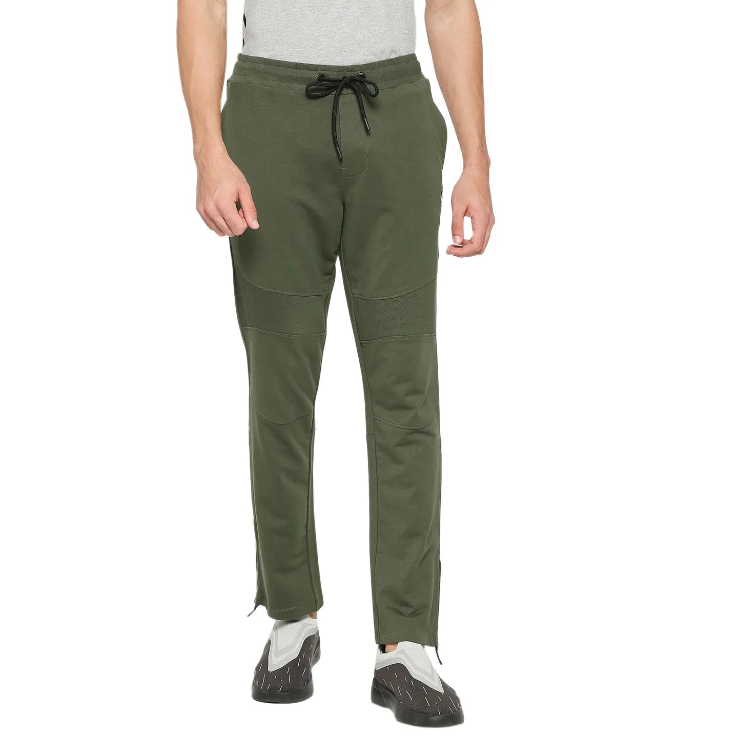 Forest Green Regular Fit Track Pants For Men By Being Human Clothing