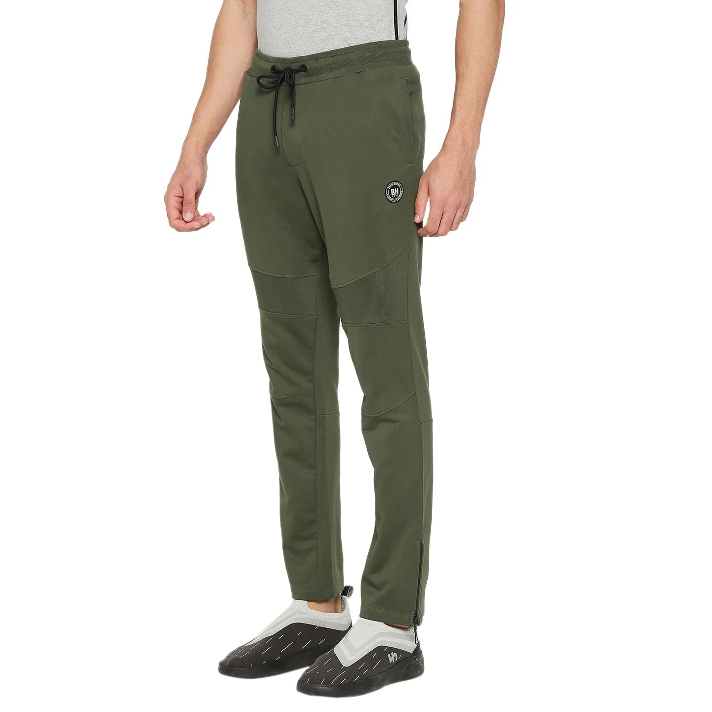 Forest Green Regular Fit Track Pants For Men By Being Human Clothing