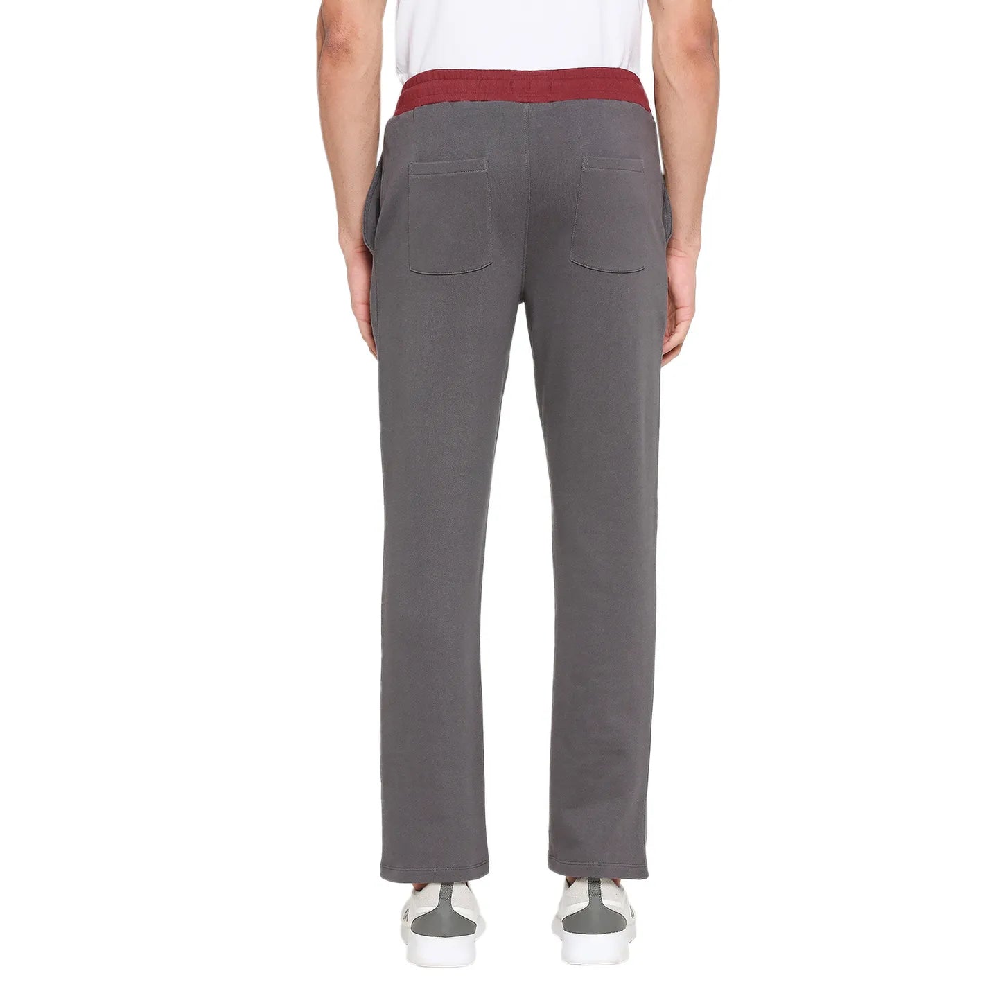 Slate Grey Regular Fit Track Pants For Men By Being Human Clothing