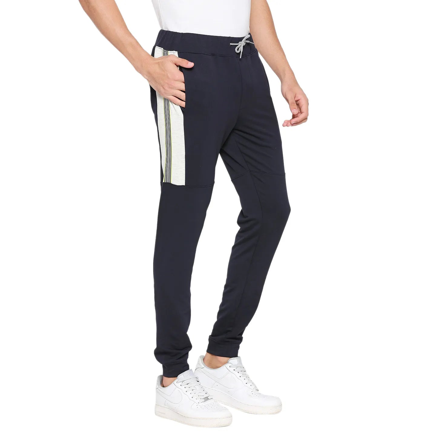 Navy Regular Fit Track Pants For Men By Being Human Clothing