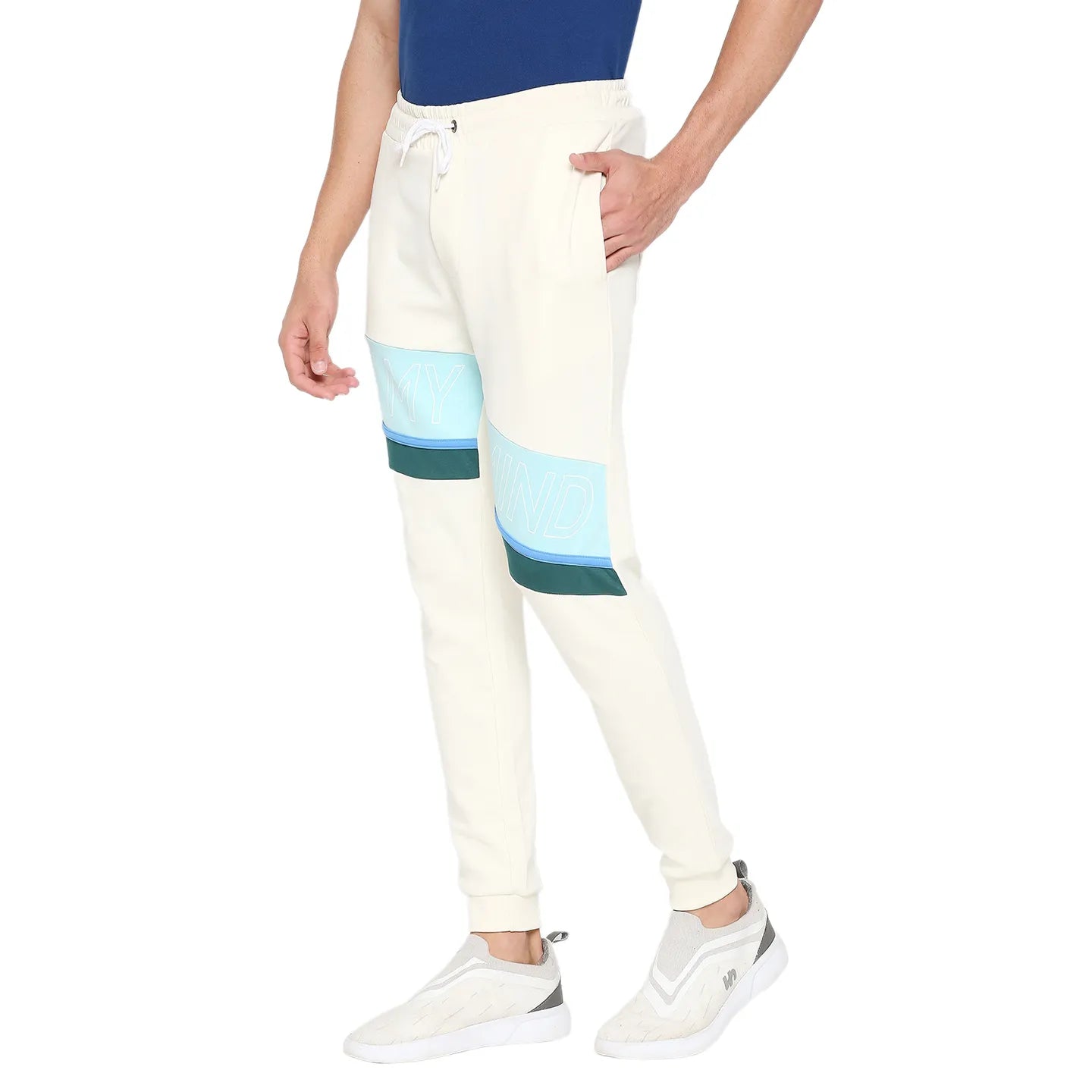 Snow White Regular Fit Track Pants For Men By Being Human Clothing