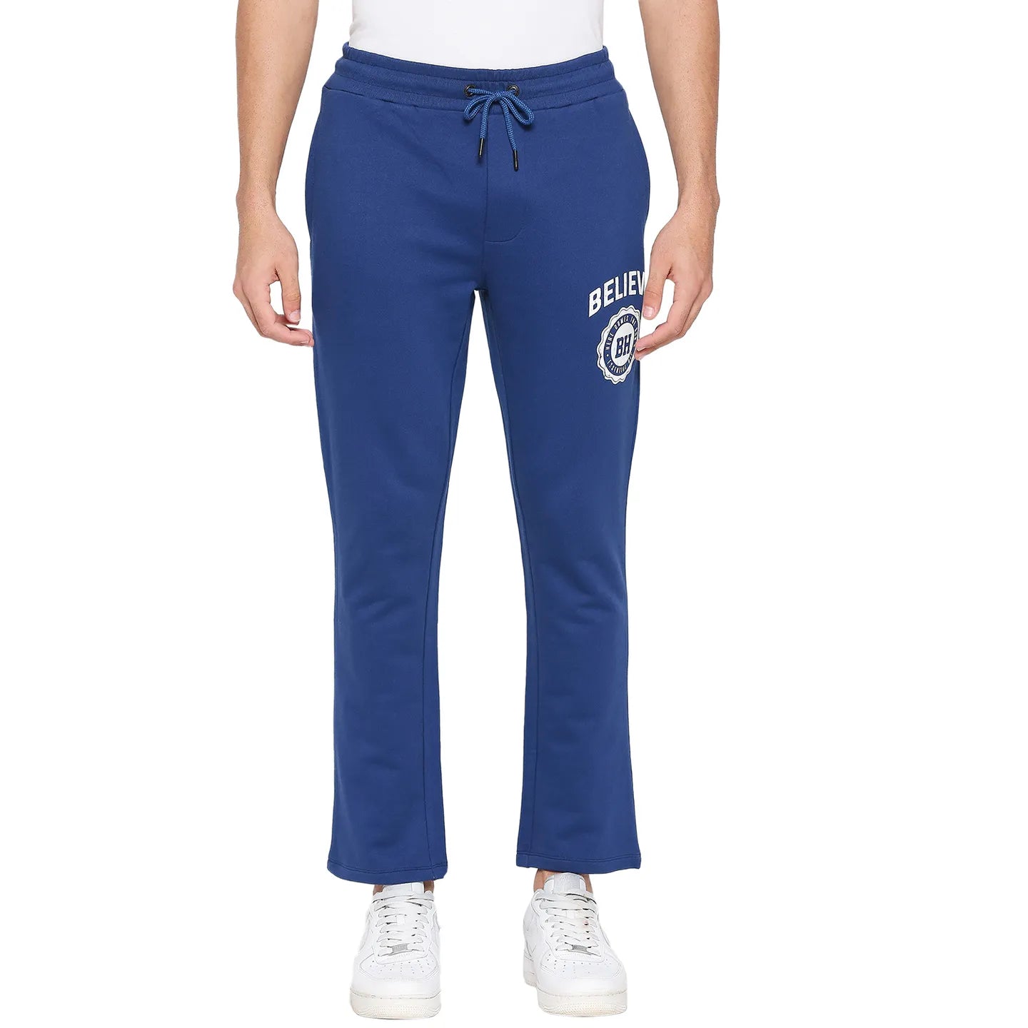 Navy Regular Fit Track Pants For Men By Being Human Clothing