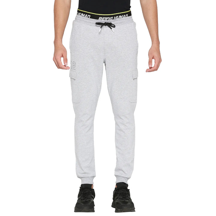 Grey Regular Fit Track Pants For Men By Being Human Clothing