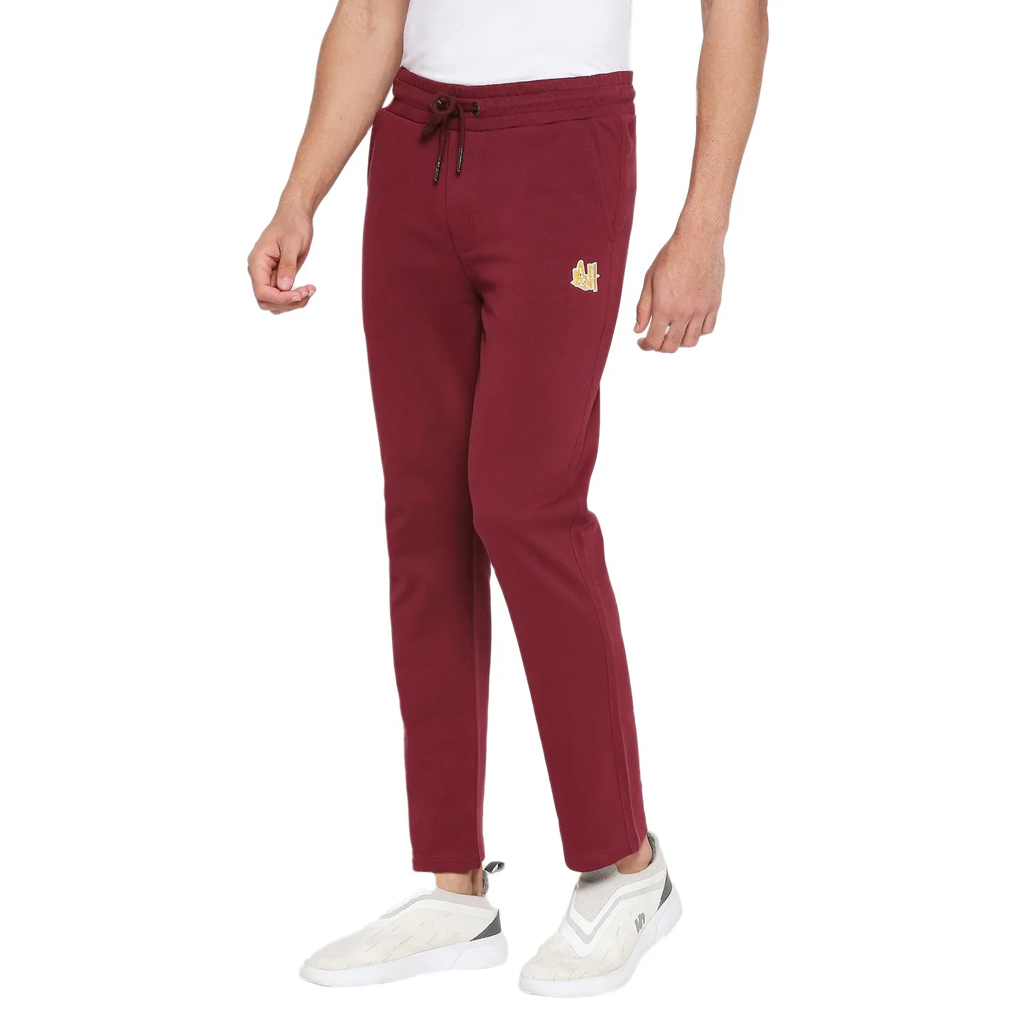 Wine Regular Fit Track Pants For Men By Being Human Clothing