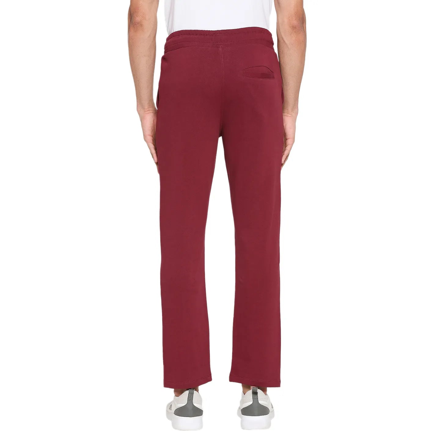 Wine Regular Fit Track Pants For Men By Being Human Clothing