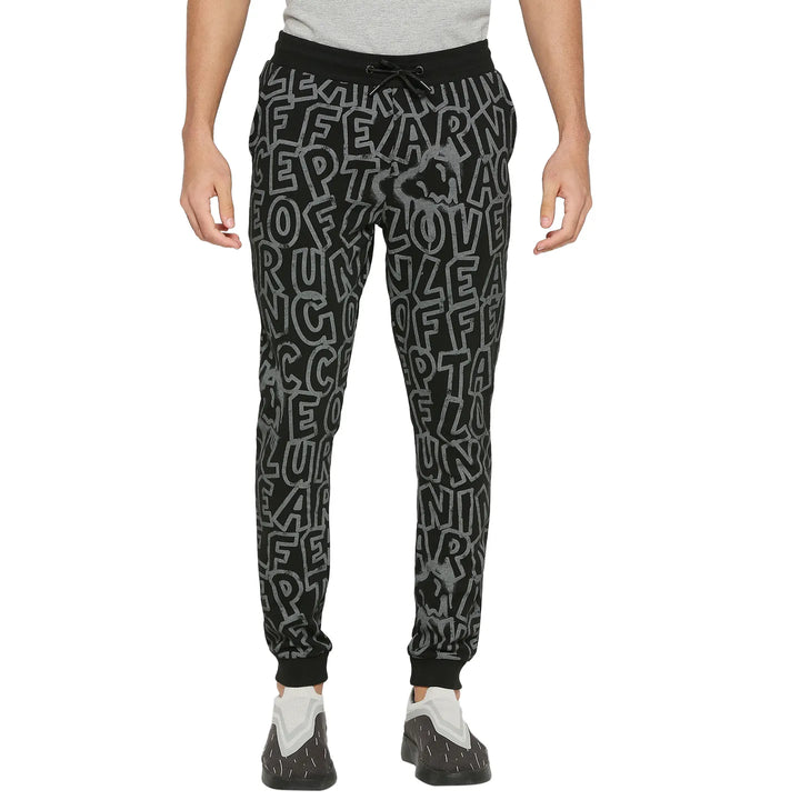 Black Regular Fit Track Pants For Men By Being Human Clothing