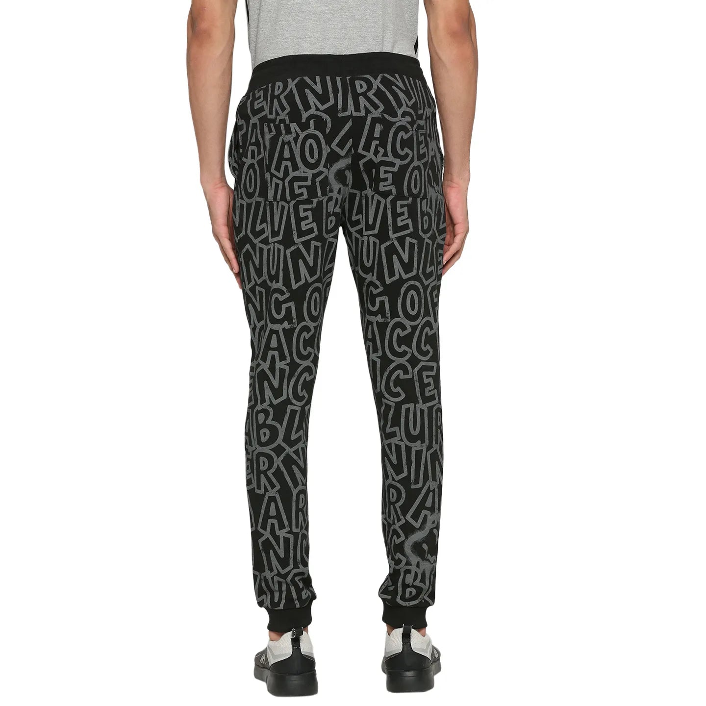 Black Regular Fit Track Pants For Men By Being Human Clothing