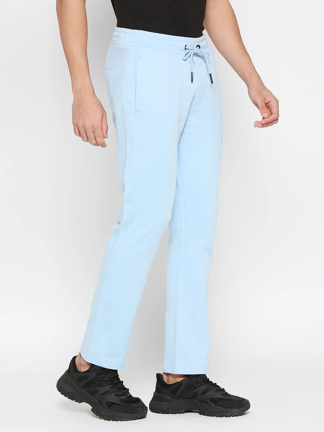 Blue Regular Fit Track Pants For Men By Being Human Clothing
