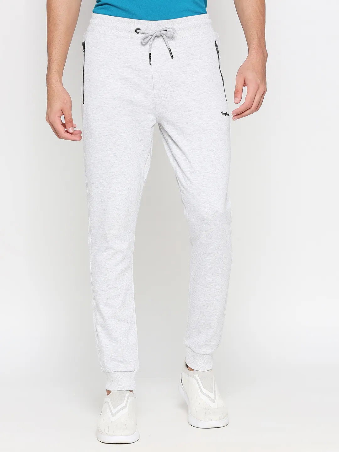 Beige Regular Fit Men's Track Pants by Being Human Clothing