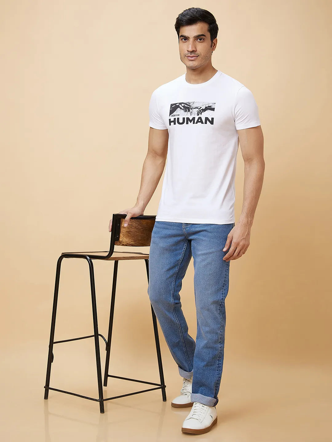 Navy Regular Fit Track Pants For Men By Being Human Clothing
