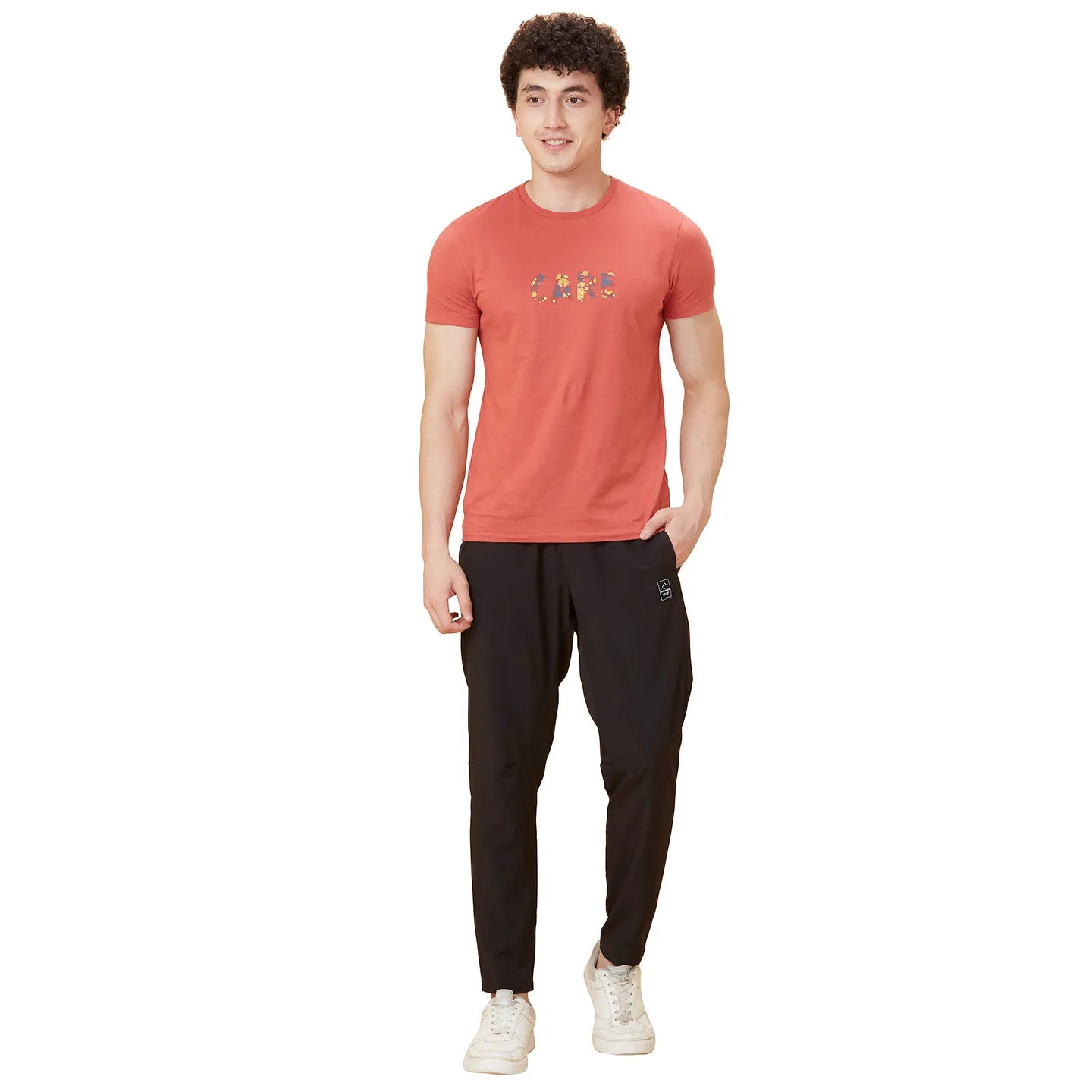 Black Regular Fit Track Pants For Men By Being Human Clothing