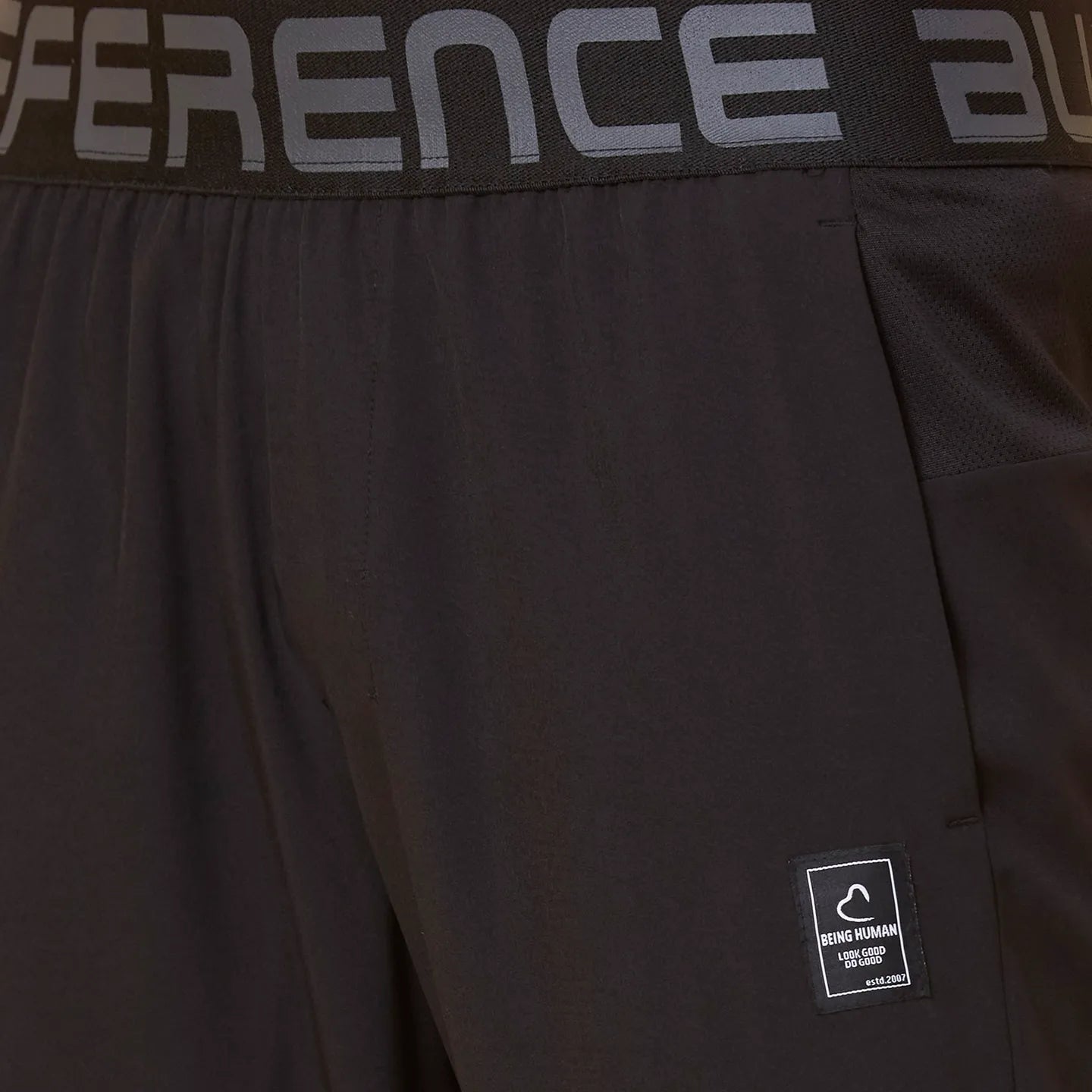 Black Regular Fit Track Pants For Men By Being Human Clothing