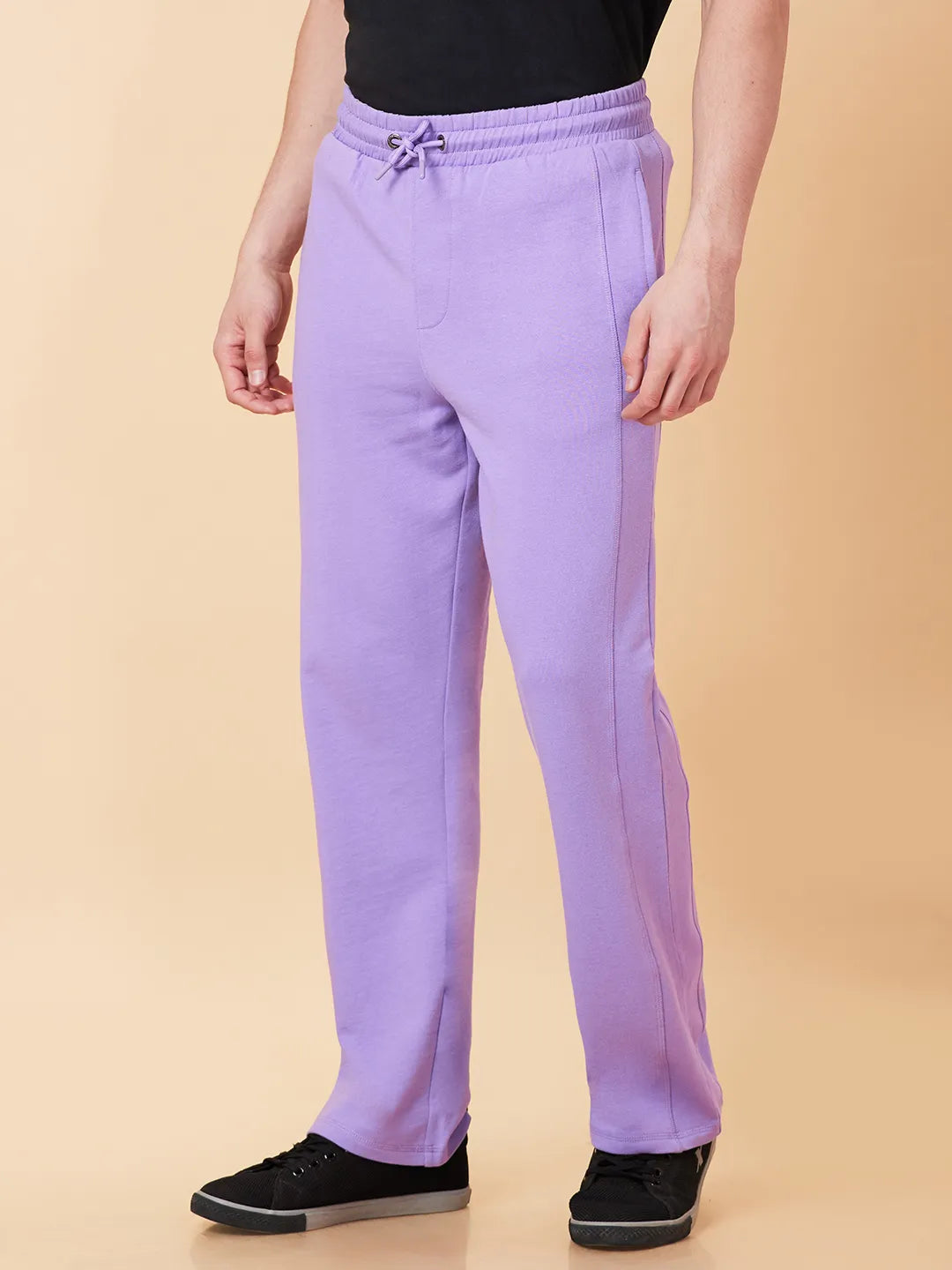 Lavender Regular Fit Track Pants For Men By Being Human Clothing