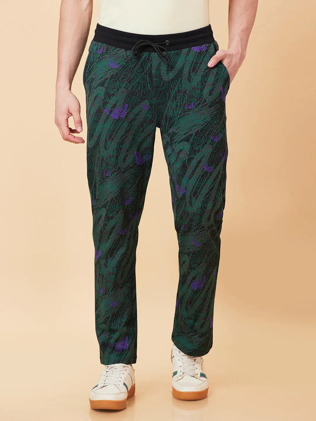 Grey Slim Wide Leg Fit Track Pants For Men By Being Human Clothing