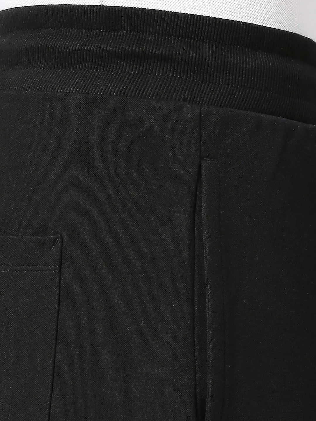 Jet Black Slim Straight Leg Track Pants For Men By Being Human Clothing