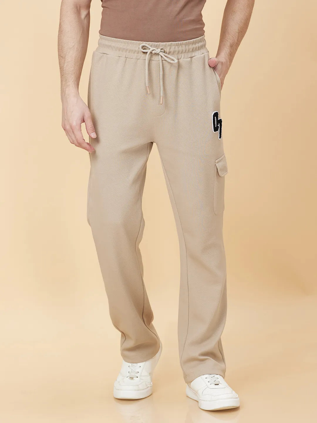 Being Human Clothing Men Regualr Fit Track Pant-Fawn