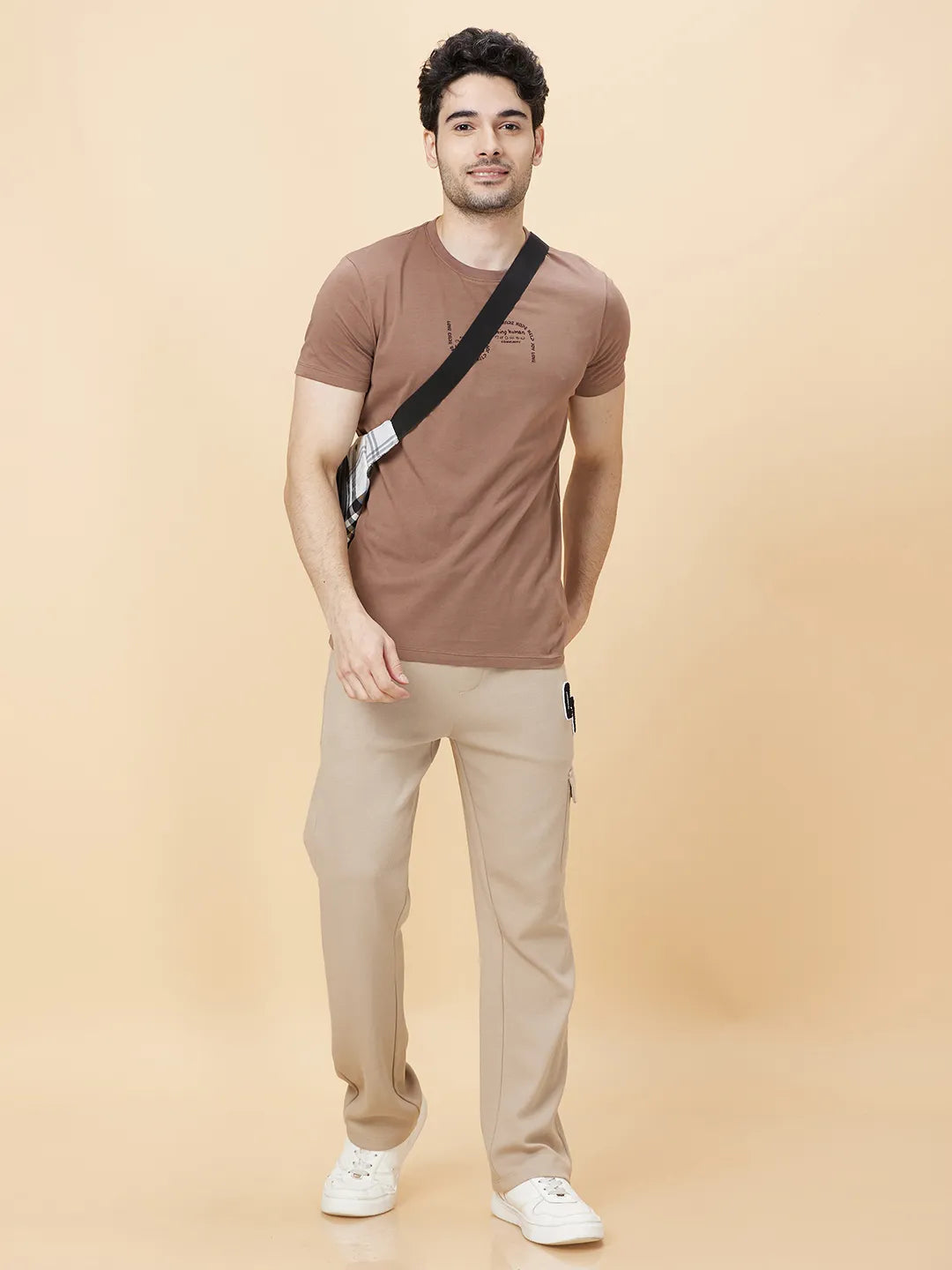 Being Human Clothing Men Regualr Fit Track Pant-Fawn