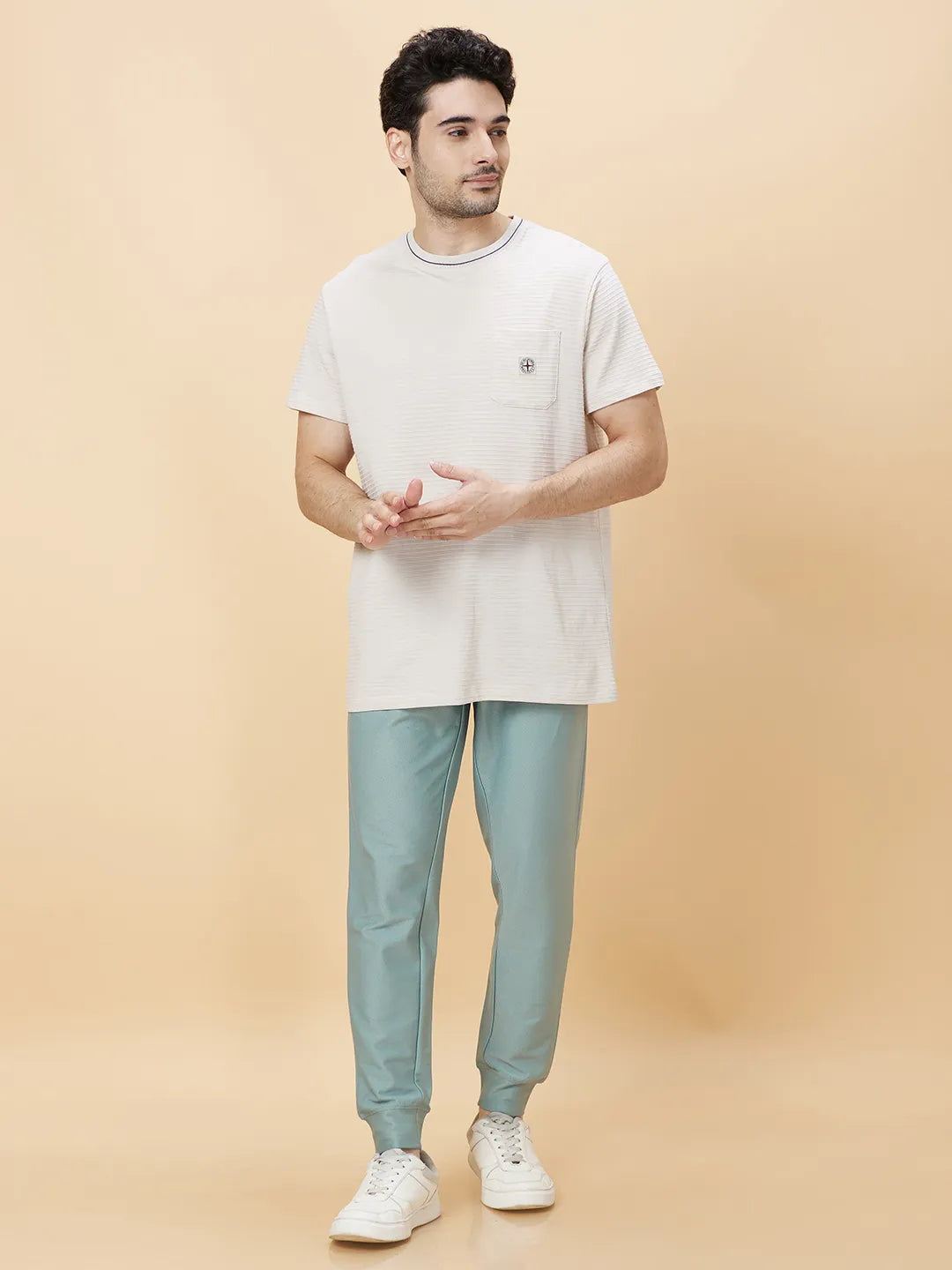 Green Regular Fit Track Pants For Men By Being Human Clothing