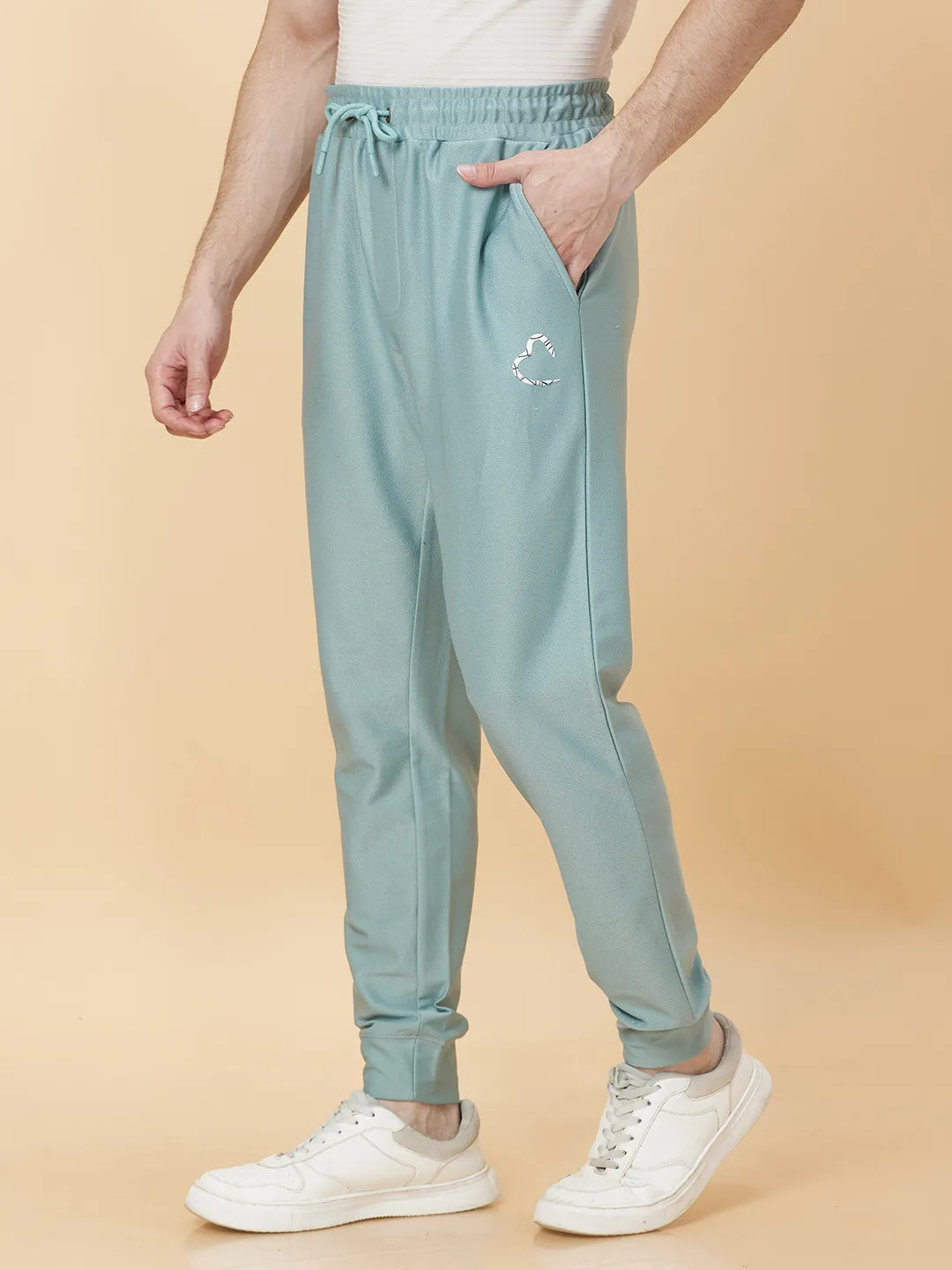 Green Regular Fit Track Pants For Men By Being Human Clothing