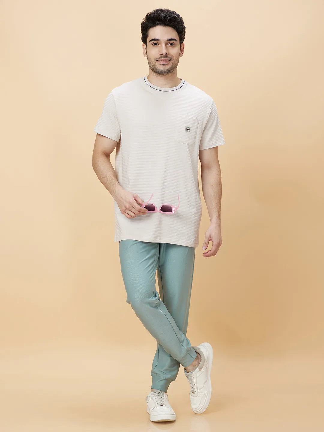 Green Regular Fit Track Pants For Men By Being Human Clothing