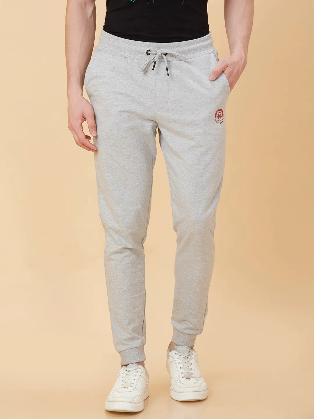 Grey Regular fit Men's Track Pants by Being Human Clothing