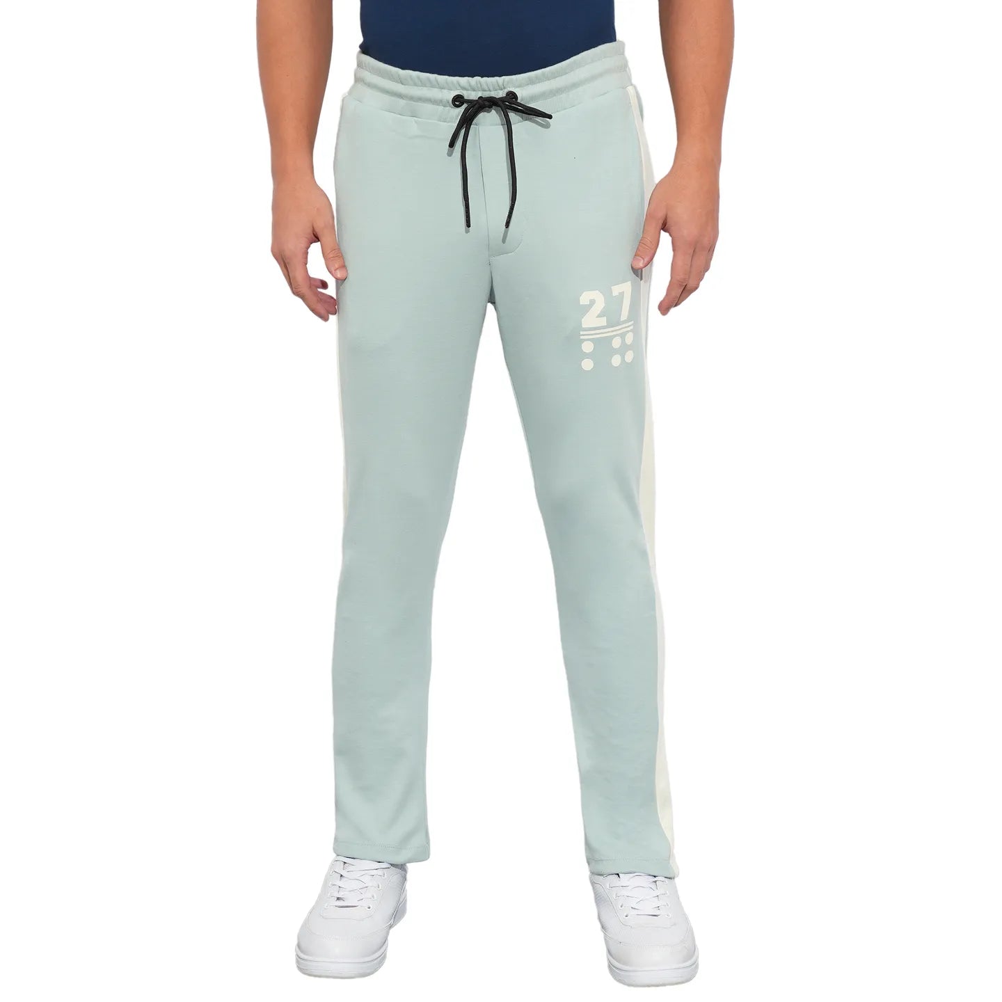 Blue Regular Fit Track Pants For Men By Being Human Clothing