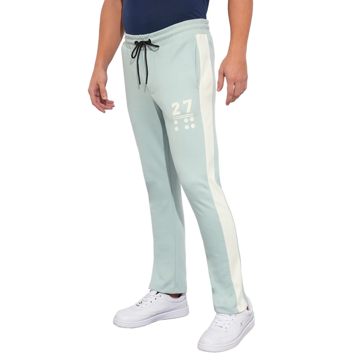 Blue Regular Fit Track Pants For Men By Being Human Clothing