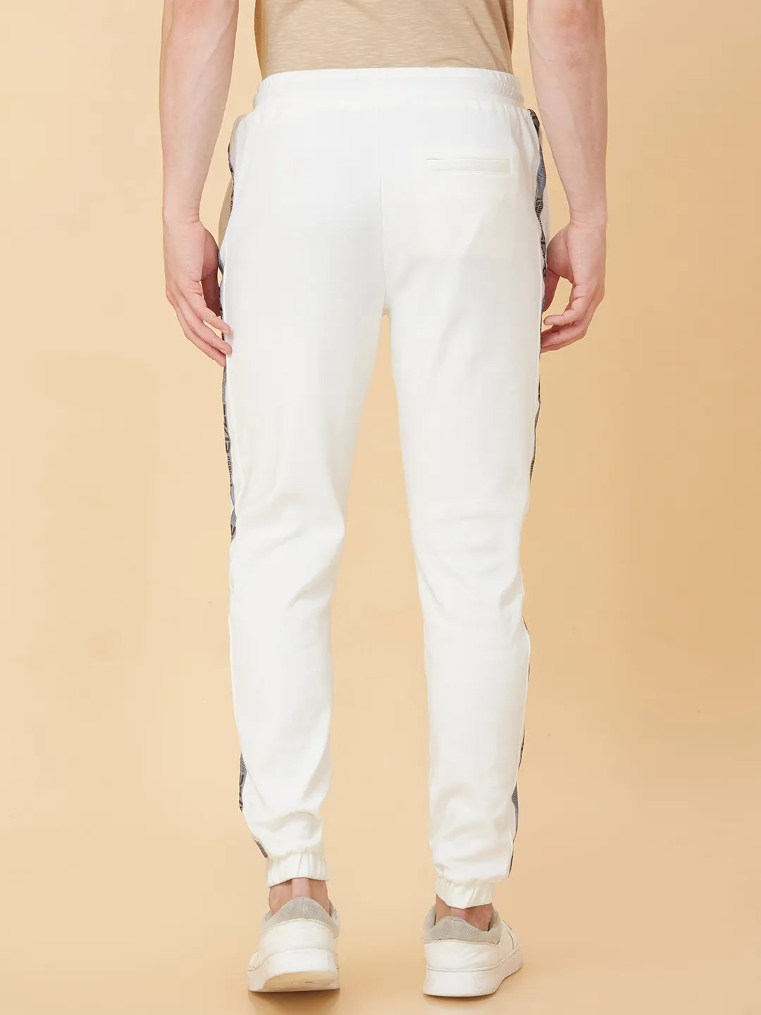 Snow White Regular Fit Track Pants For Men By Being Human Clothing