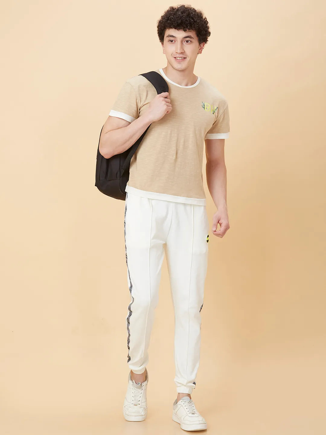 Snow White Regular Fit Track Pants For Men By Being Human Clothing