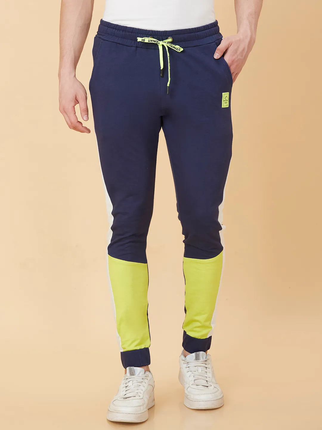 Blue Regular Fit Track Pants For Men By Being Human Clothing