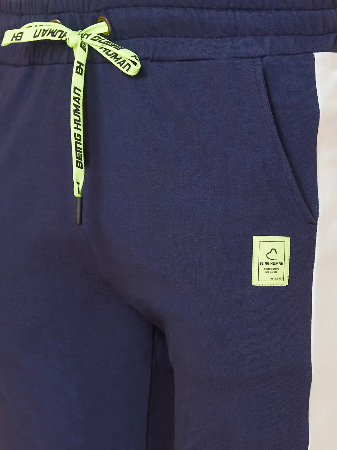 Blue Regular Fit Track Pants For Men By Being Human Clothing